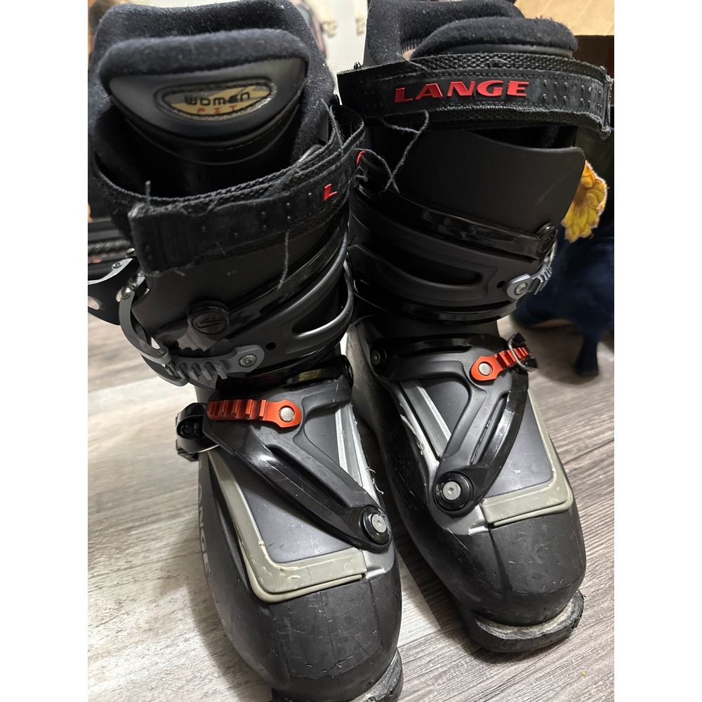 Lange Double 55 W Woman Fit Ski Boots Black Grey Alpine Downhill Winter Sports